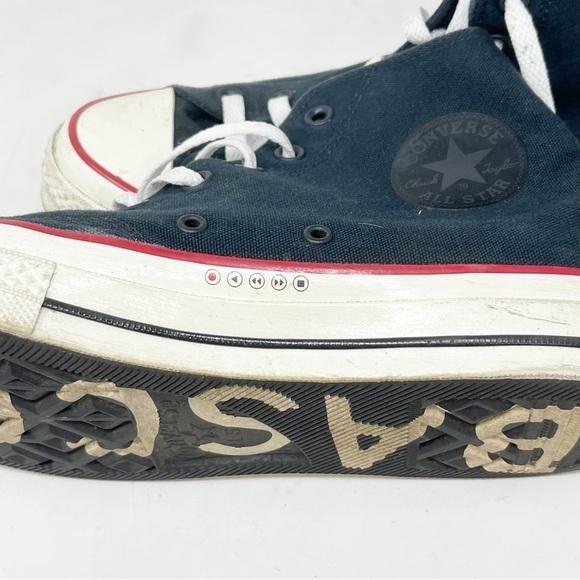 CONVERSE X SHOE PALACE Black BOOM BOX Chuck Taylor High Top BASCOM 1993 Sz 11 - Picture 11 of 12
